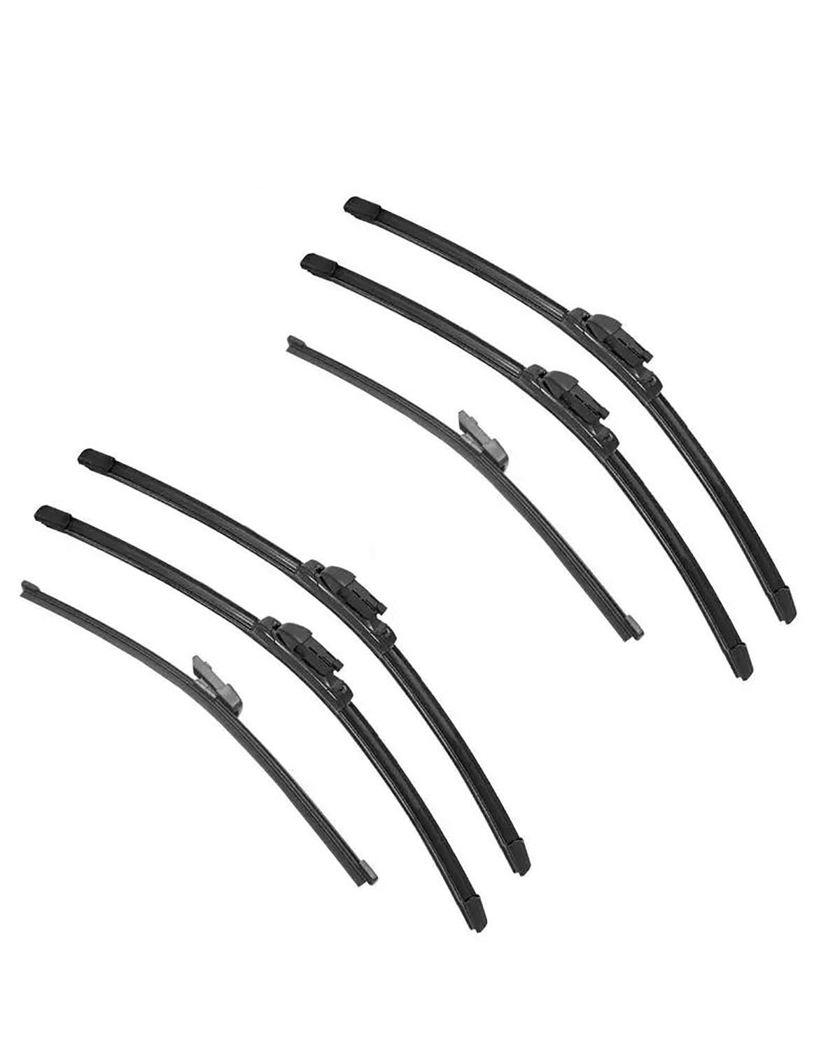 Für Skoda Für Kodiaq 2016 2017 2018 2019 2020 Doppel Gummi Auto Wischer Scheibenwischer Gummi Auto Zubehör Auto Wischer(6PCS) von SIBOUOU