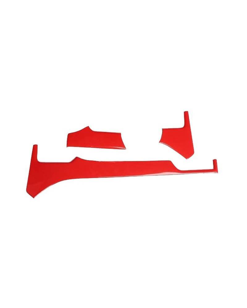 Für Teslaes Für MOL SX 2014-2019 Auto Innen Upgra Zubehör Linkslenker Auto Center Console Trim Aufkleber(Red) von SIBOUOU