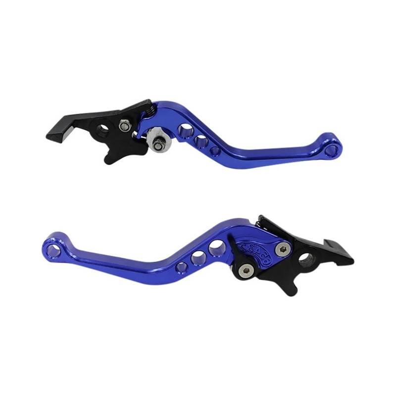 Kupplungshebel 2 Stück Universal CNC-Legierung Motorradbremsgriff Einstellbare Größe Moto Motorrad Modifikation Kupplung Trommelbremshebel Griff(Blue) von SIBOUOU