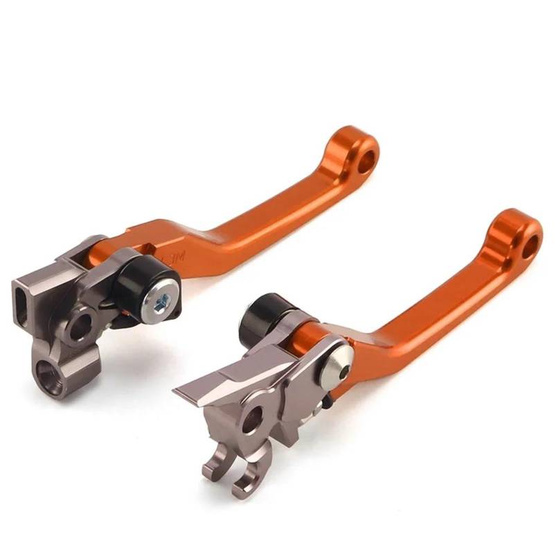 Kupplungshebel CNC Pivot Faltbare Bremskupplungshebel Dirt Bike Für SX XC SXF SX-F XCF XC-F XCW EXC EXCF EXC-F 250 300 400 450 500 530(Orange) von SIBOUOU