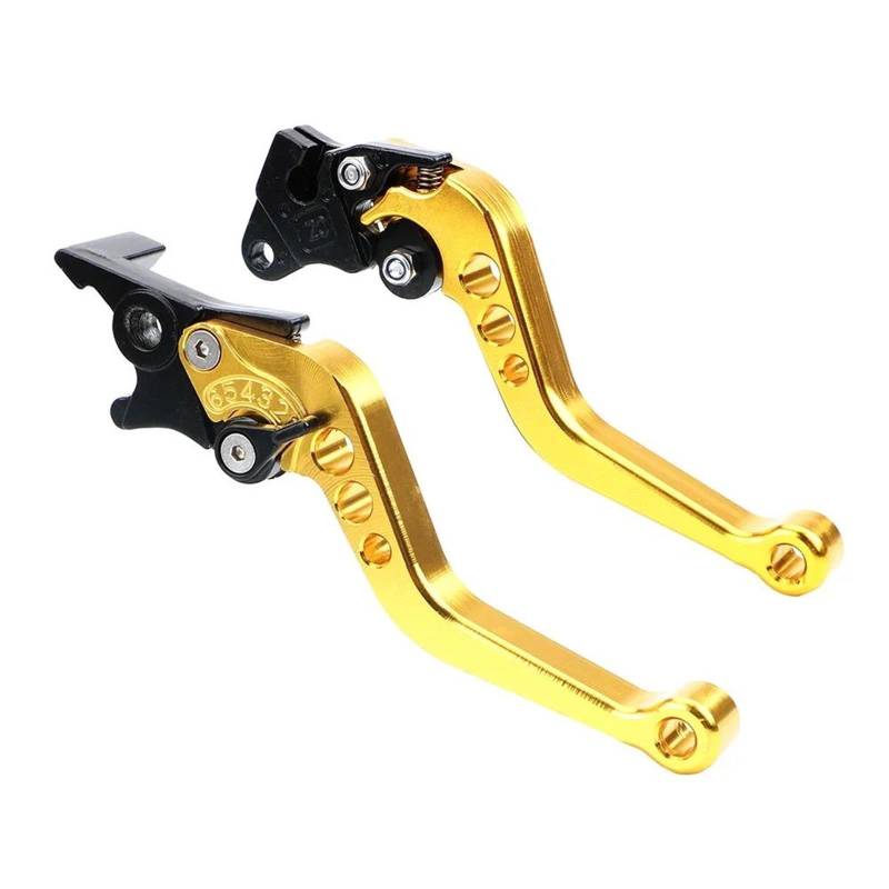 Kupplungshebel Für Moto Universal Motorrad Kupplung Bremsgriff Trommel Hebel Fit Motorrad Zubehör Modifikation Legierung CNC Motorrad Bremshebel(Yellow) von SIBOUOU
