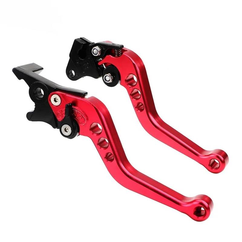 Kupplungshebel Für Motorrad Bremse Moto Universal Motorrad Kupplung Brems Griff Trommel Hebel Fit Motorrad Zubehör Modifikation Legierung CNC(Red) von SIBOUOU