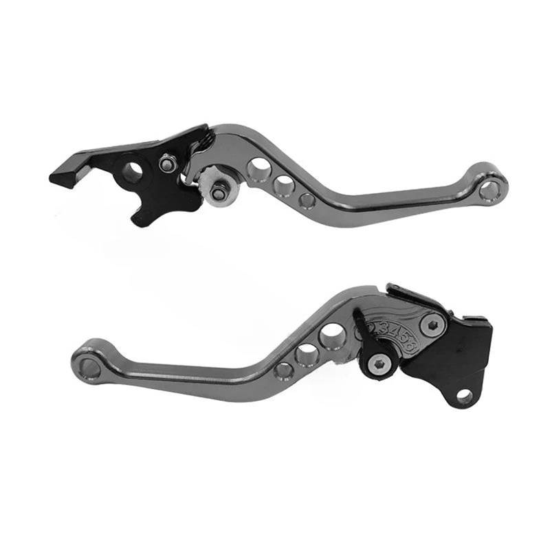 Kupplungshebel Für Suzuki Motor Motorrad CNC Aluminium Einstellbare Modifikation Kupplung Trommel Bremshebel Griff Motorrad Kupplung Bremshebel(Titanium.) von SIBOUOU