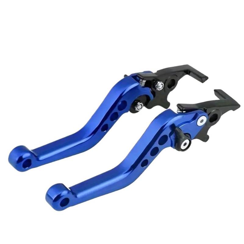 Kupplungshebel Motorrad Modifikation Zubehör CNC Doppel Disc Bremse Griff Einstellbar Elektrische Fahrzeug Bremshebel Motorrad Lenker Bremse(Blue) von SIBOUOU