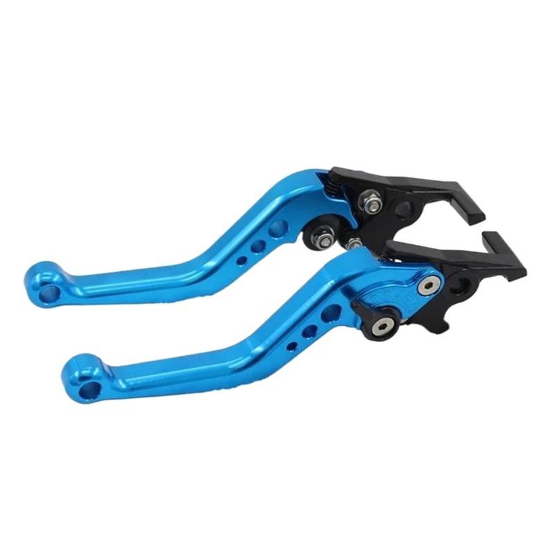 Kupplungshebel Motorradzubehör Modifizierte Teile Klappbarer Kupplungshebel Einstellbarer Trommelbremslenker Modifizierte Hupe Einstellbarer Handhebel(Blue) von SIBOUOU