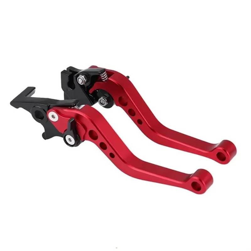 Kupplungshebel Universal Fit Für Motorrad-Modifikation 1 Paar Legierter Motorrad-Bremsgriff CNC-Motorrad-Kupplungstrommel-Bremshebelgriff(Red) von SIBOUOU