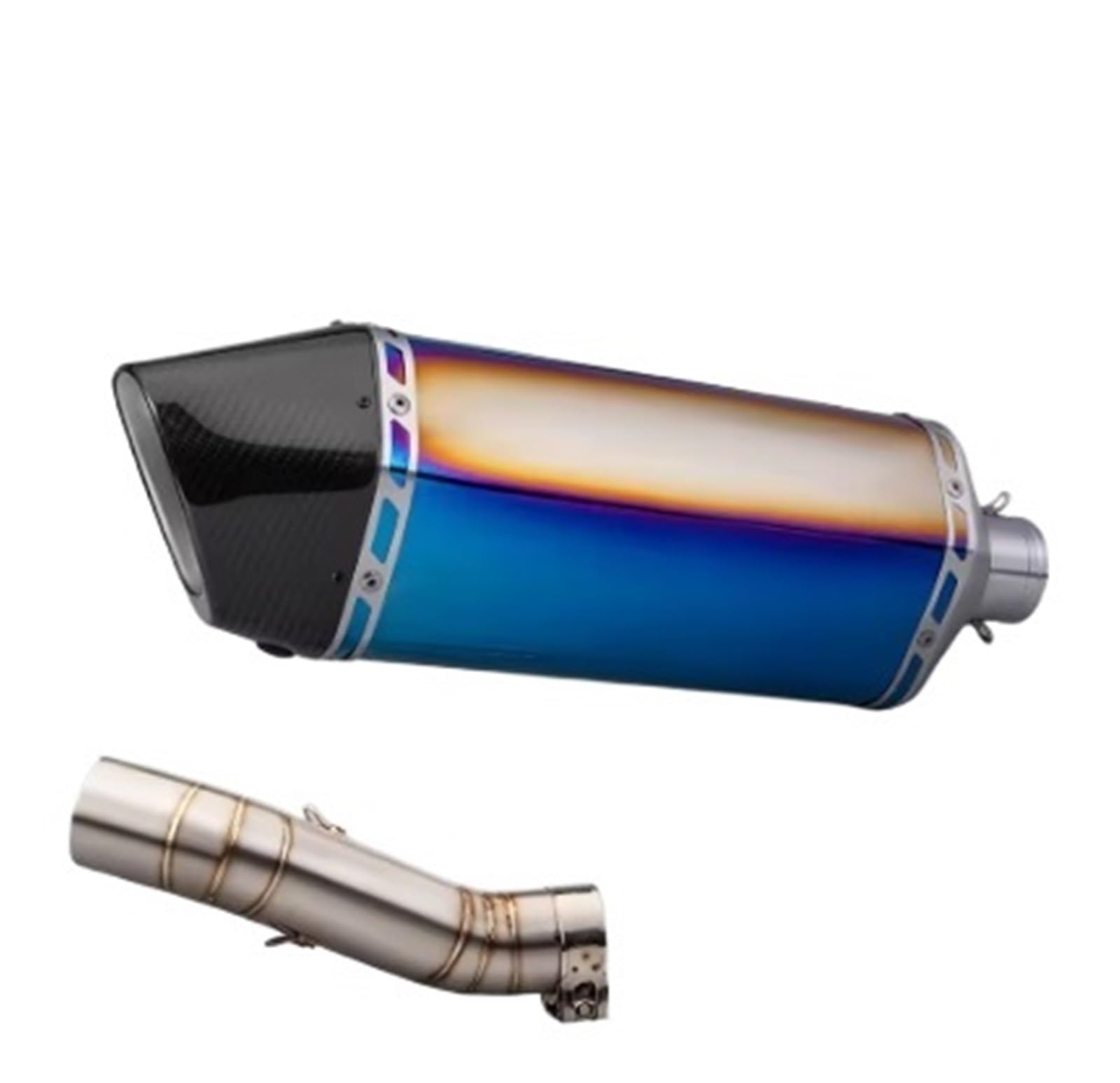 Motorrad-Endschalldämpfer Für CBR500R /F/X Cbr500 Cb500F CBR500R 2016-2023 Silp Auf Motorrad Auspuff Schalldämpfer Rohr Flucht Moto Mit DB Killer(Type-B) von SIBOUOU