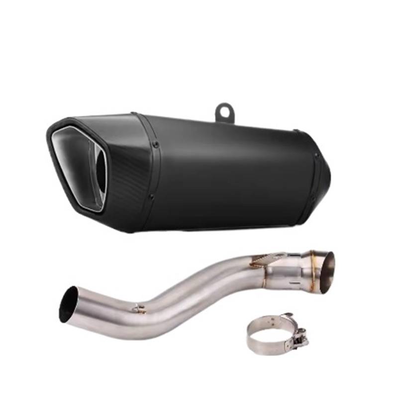 Motorrad-Endschalldämpfer Für CBR650R CBR650F CB650F Motorrad-Auspuffanlage, modifiziertes mittleres Verbindungsrohr mit Kohlefaser-Escape-Schalldämpfer(Type-C) von SIBOUOU