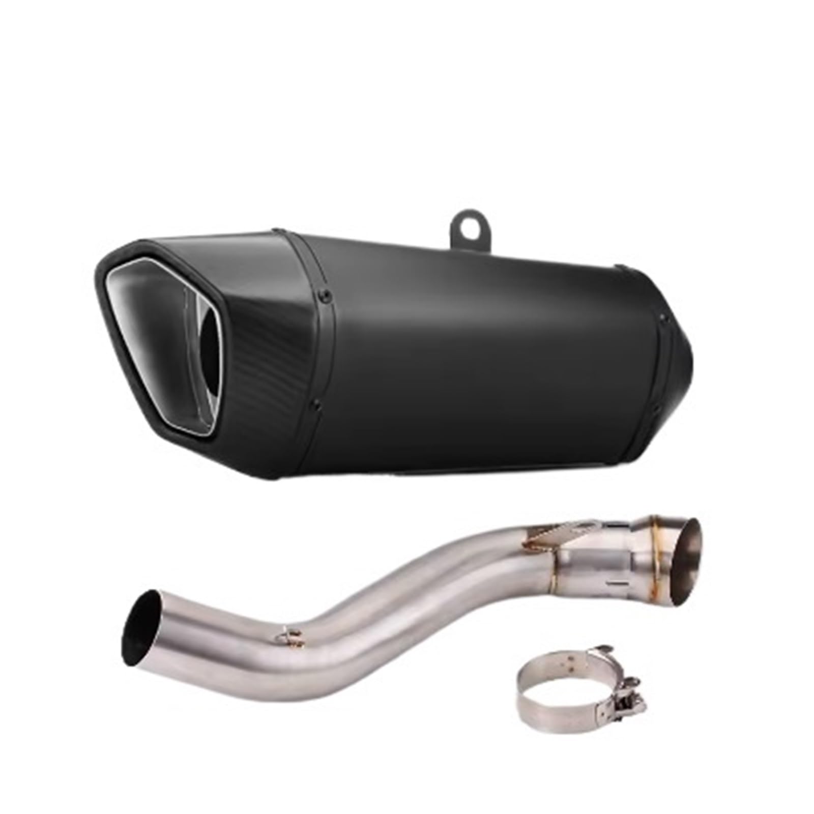 Motorrad-Endschalldämpfer Für CBR650R CBR650F CB650F Motorrad-Auspuffanlage Modifiziertes Mittelverbindungsrohr mit Carbon-Faser-Escape-Schalldämpfer-Slip-on(Type-C) von SIBOUOU