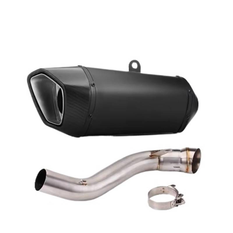 Motorrad-Endschalldämpfer Für CBR650R CBR650F CB650F Motorrad-Auspuffanlage Modifiziertes Mittelverbindungsrohr mit Carbon-Faser-Escape-Schalldämpfer-Slip-on(Type-C) von SIBOUOU