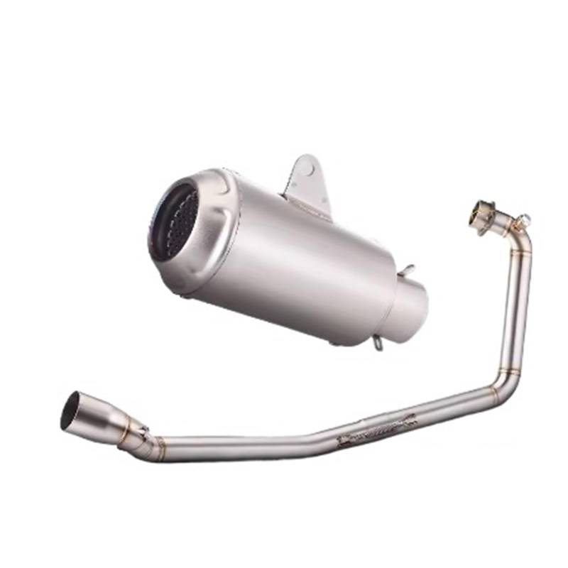 Motorrad-Endschalldämpfer Für GSXS150 GSX150R GSXR150 GSXR125 Vorne Mitte Rohr Runde Schalldämpfer Alle Jahr 51mm Motorrad Auspuff Edelstahl Slip Auf(Type-A) von SIBOUOU