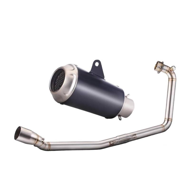 Motorrad-Endschalldämpfer Für GSXS150 GSX150R GSXR150 GSXR125 Vorne Mitte Rohr Runde Schalldämpfer Alle Jahr 51mm Motorrad Auspuff Edelstahl Slip Auf(Type-B) von SIBOUOU