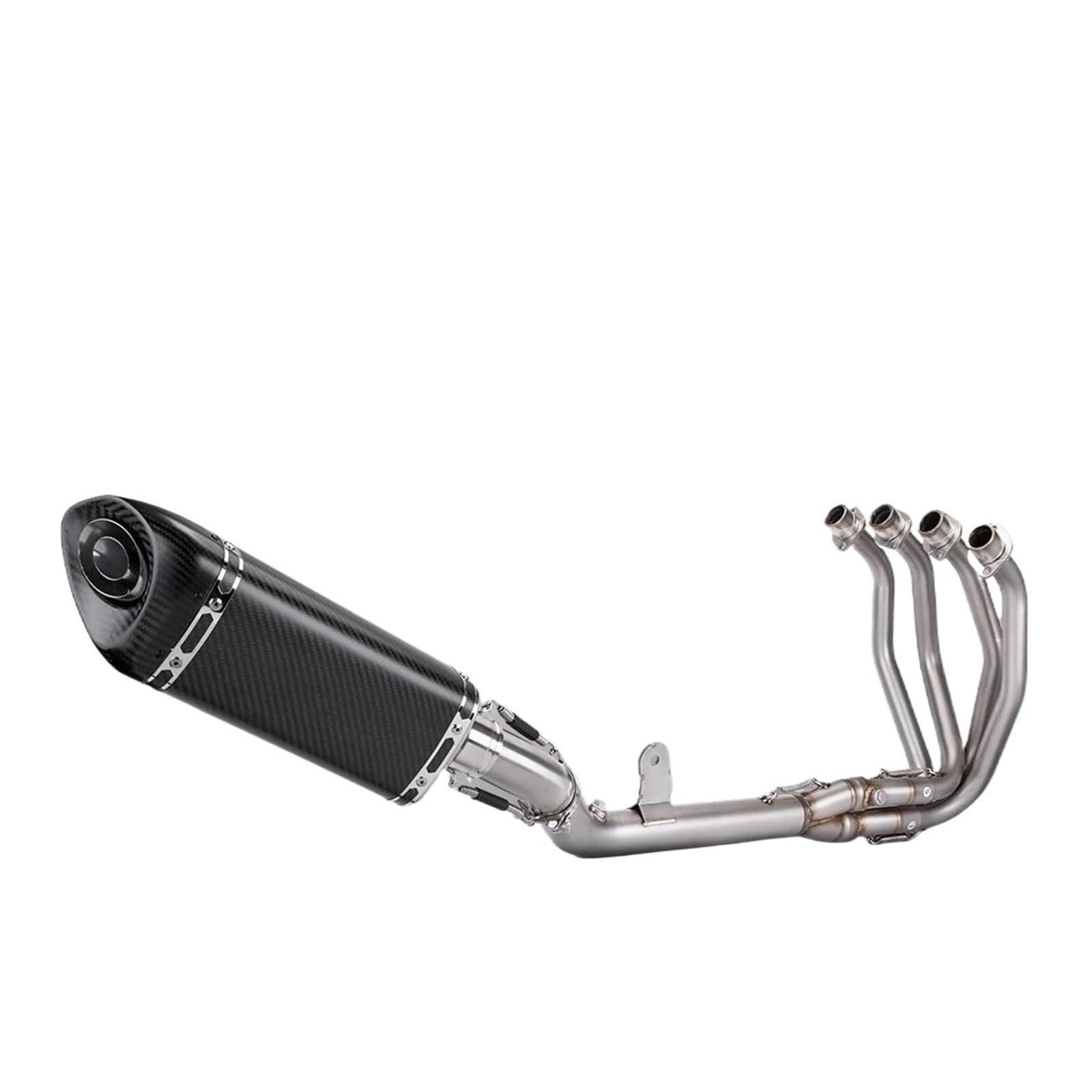 Motorrad-Endschalldämpfer Für Ninja ZX4R ZX4RR 2022 2023 Motorrad Vollsystem Auspuff Modifiziertes Front Mid Link Pipe Schalldämpfer Auspuffrohr(Type-D 500CM) von SIBOUOU