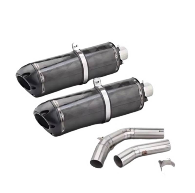 Motorrad-Endschalldämpfer Für R1 2009-2014 Auspuff Escape Slip On 51 MM Vorderrohr Link Rohr Verbinden Original Motorrad Auspuff schalldämpfer System(Type-D) von SIBOUOU