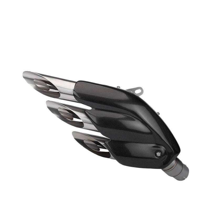Motorrad-Endschalldämpfer Für R3, Z900, MT09, S1000RR, F3 Universal-Motorrad-Auspuffrohr, Schalldämpfer mit DREI Löchern, Cbr500r von SIBOUOU