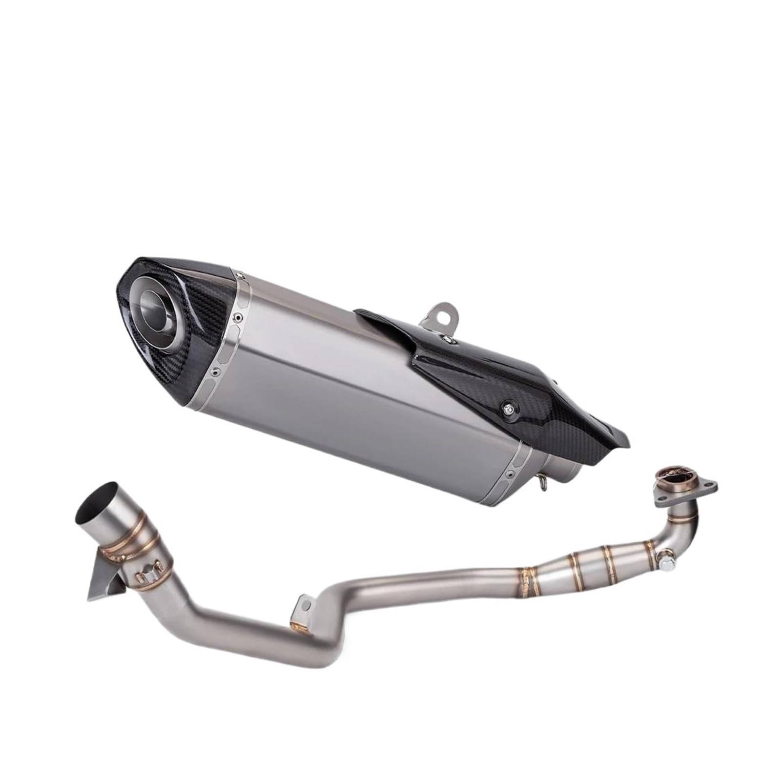 Motorrad-Endschalldämpfer Für X-ADV 750 X adv750 2017-2021Motorrad Schalldämpfer Auspuff Schiebe Vollsystem Frontrohrkopf Modifizierter Verbindungsmuff aus Titanlegierung(Type-B) von SIBOUOU