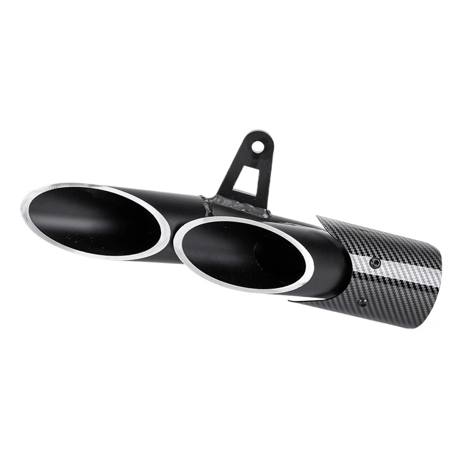 Motorrad-Endschalldämpfer Für Z900 GSXR1000 SV650 R6 R3 ZX6R ZX10 K7 MT07 Universal 36-51mm Motorrad Auspuff Doppel Loch Schalldämpfer(Type-A) von SIBOUOU