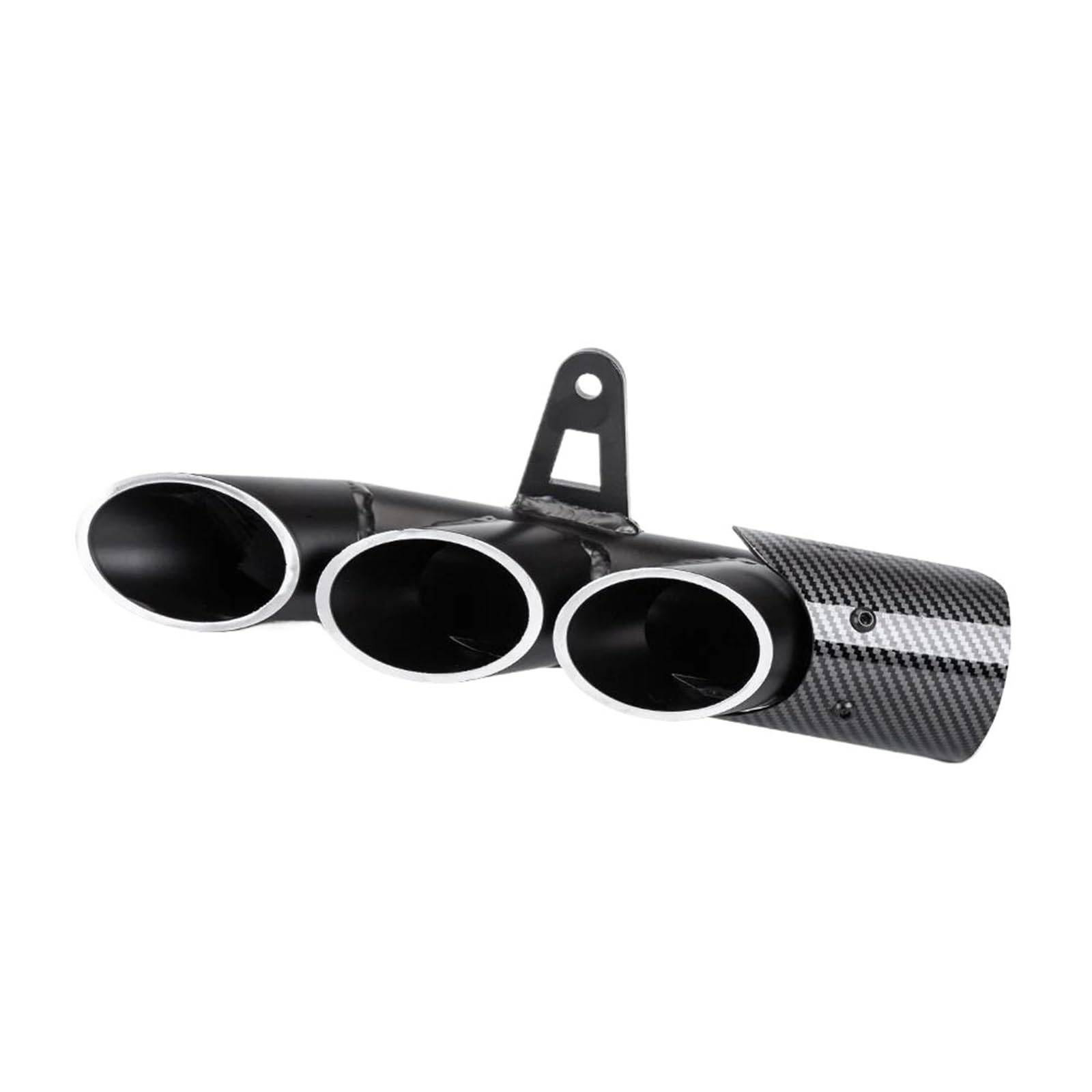Motorrad-Endschalldämpfer Für Z900 GSXR1000 SV650 R6 R3 ZX6R ZX10 K7 MT07 Universal 36-51mm Motorrad Auspuff Doppel Loch Schalldämpfer(Type-B) von SIBOUOU