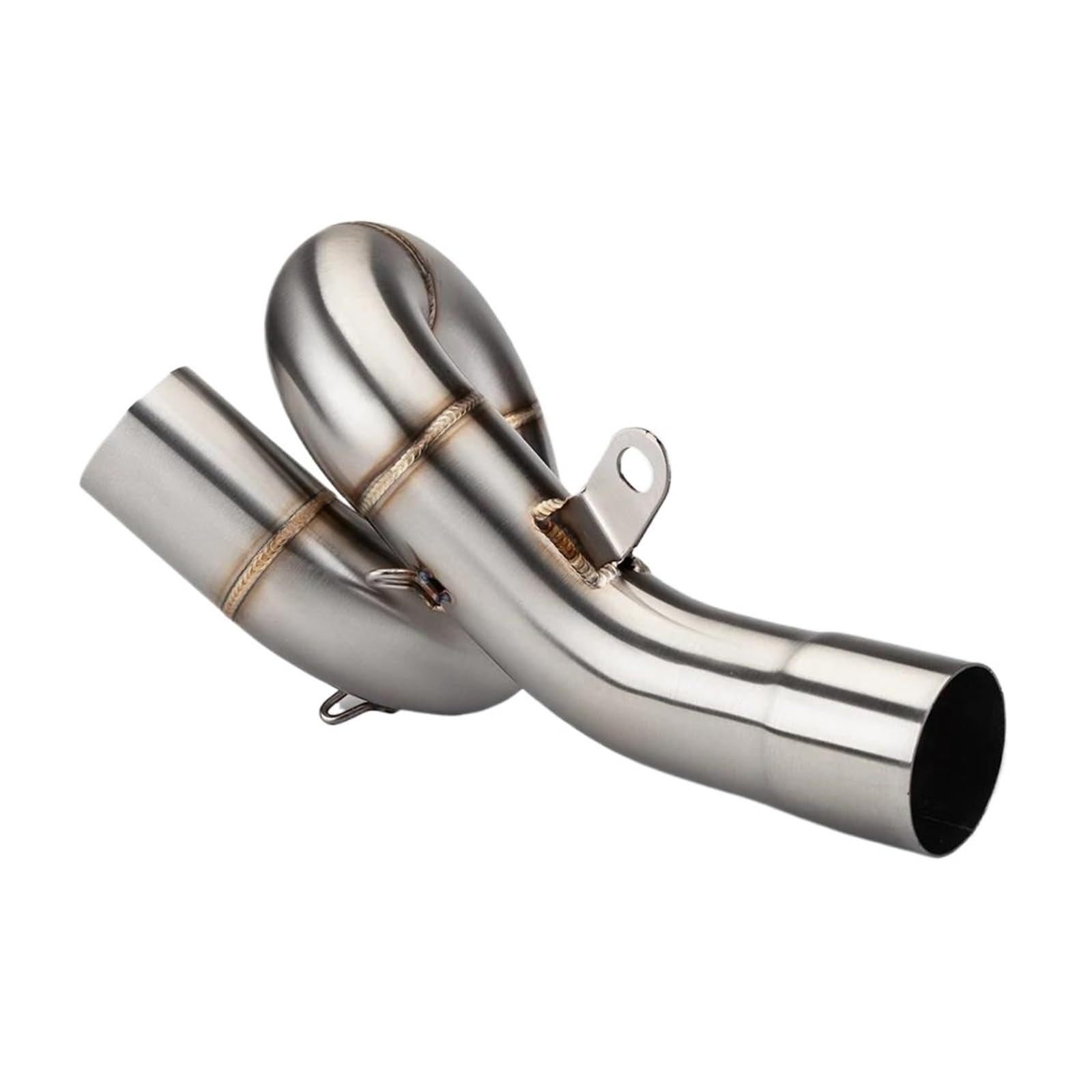 Motorrad-Endschalldämpfer Für ZX6R 2009-2020 Slip On Roundabout Middle Link Pipe Motorrad-Auspuffanlage M12 Modifizierter Anschluss 51mm Escape-Schalldämpfer(Type-A) von SIBOUOU