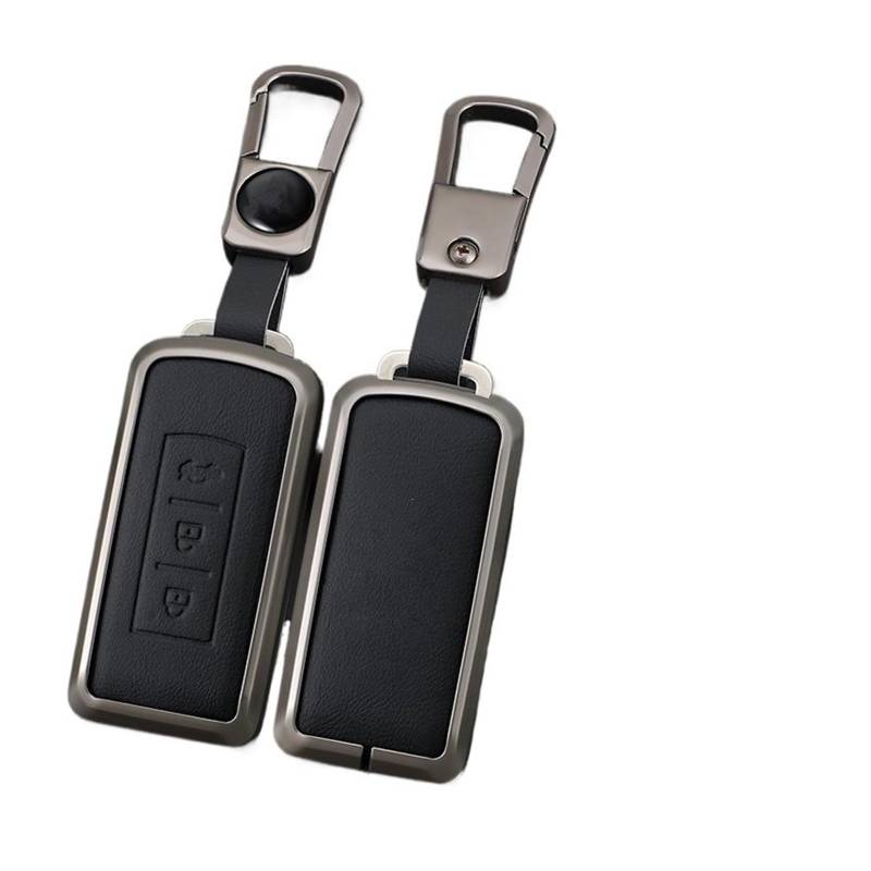 Schlüsselhülle Hülle Für ASX Lancer Pajero Sport Outlander Eclipse Kreuz Schlüsselbund Volle Abdeckung Shell Zubehör Auto Fernbedienung Schlüssel Fall(A-Gun Black Chain) von SIBOUOU