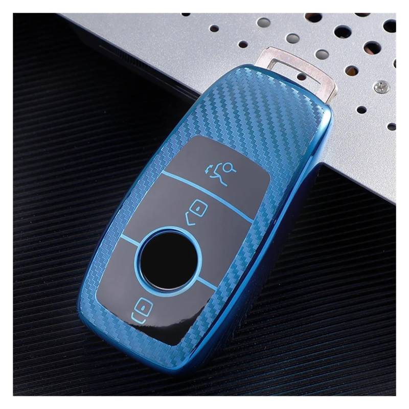 Schlüsselhülle Hülle Für Benz A C E S G Klasse GLC CLE CLA GLB GLS W177 W205 W213 W222 X167 AMG TPU Fernbedienung Auto Schlüssel Fall Abdeckung Shell Fob(Blue) von SIBOUOU