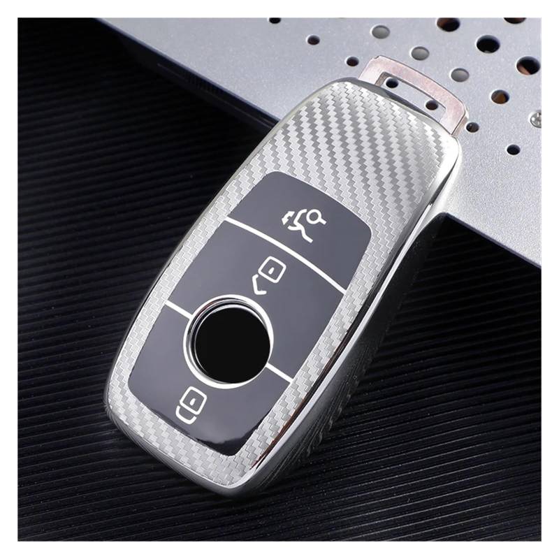 Schlüsselhülle Hülle Für Benz A C E S G Klasse GLC CLE CLA GLB GLS W177 W205 W213 W222 X167 AMG TPU Fernbedienung Auto Schlüssel Fall Abdeckung Shell Fob(Silver) von SIBOUOU