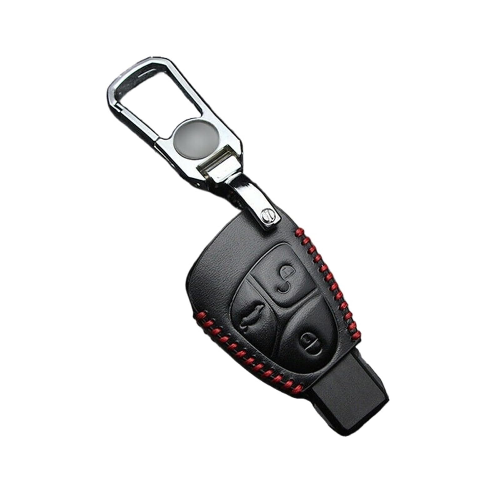 Schlüsselhülle Hülle Für Benz CBER Klasse GL CLS CLK SLK W203 W211 W204 3 Tasten Kette Fernbedienung Auto Schlüssel Fob Fall Abdeckung Halter Shell(Black Red) von SIBOUOU
