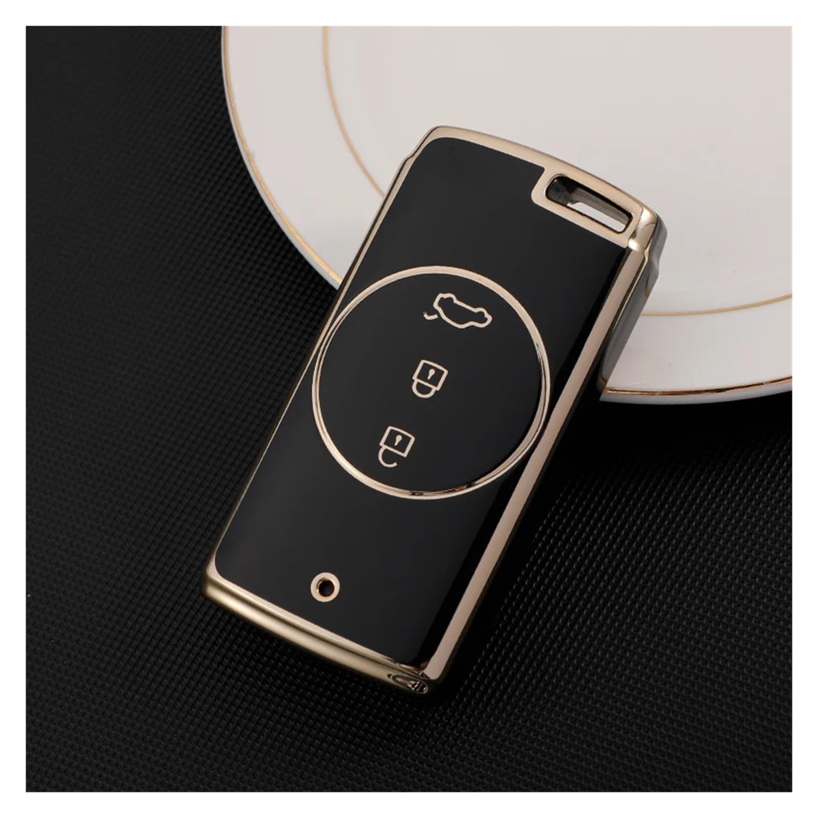 Schlüsselhülle Hülle Für Chery Tiggo 4 5X 7 Pro 8 Exeed TXL Tx Lx TPU Auto Schlüssel Fernbedienung Fall Abdeckung Schlüssel Kette Zubehör(Black) von SIBOUOU