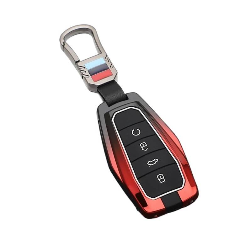 Schlüsselhülle Hülle Für Geely Coolray X6 Emgrand Global Hawk GX7 Fernbedienung Zubehör Auto-Styling Schlüsselbund Auto Key Fob Abdeckung Fall Shell Halter Set(Black) von SIBOUOU
