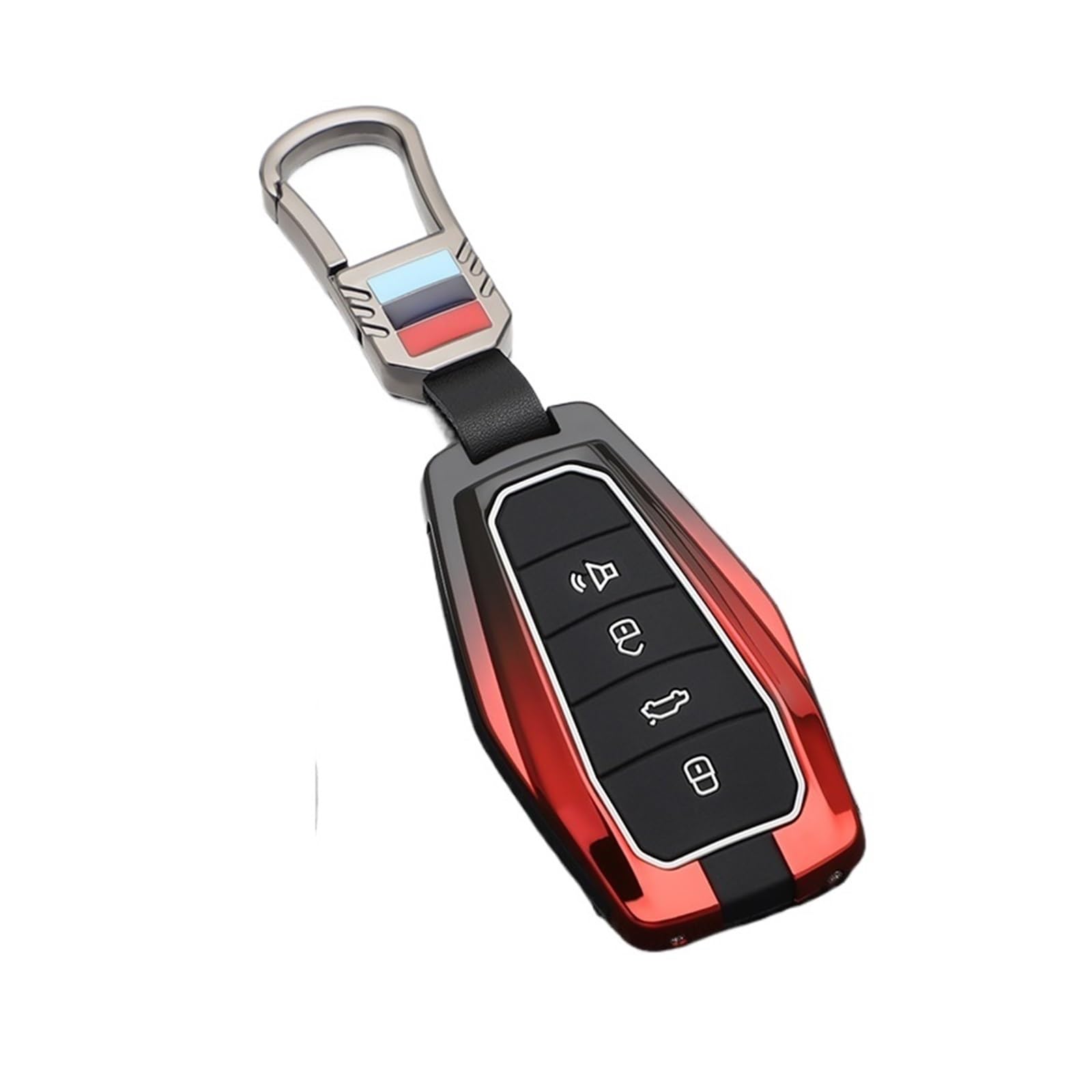 Schlüsselhülle Hülle Für Geely Coolray X6 Emgrand Global Hawk GX7 Fernbedienung Zubehör Auto-Styling Schlüsselbund Auto Key Fob Abdeckung Fall Shell Halter Set(Red) von SIBOUOU