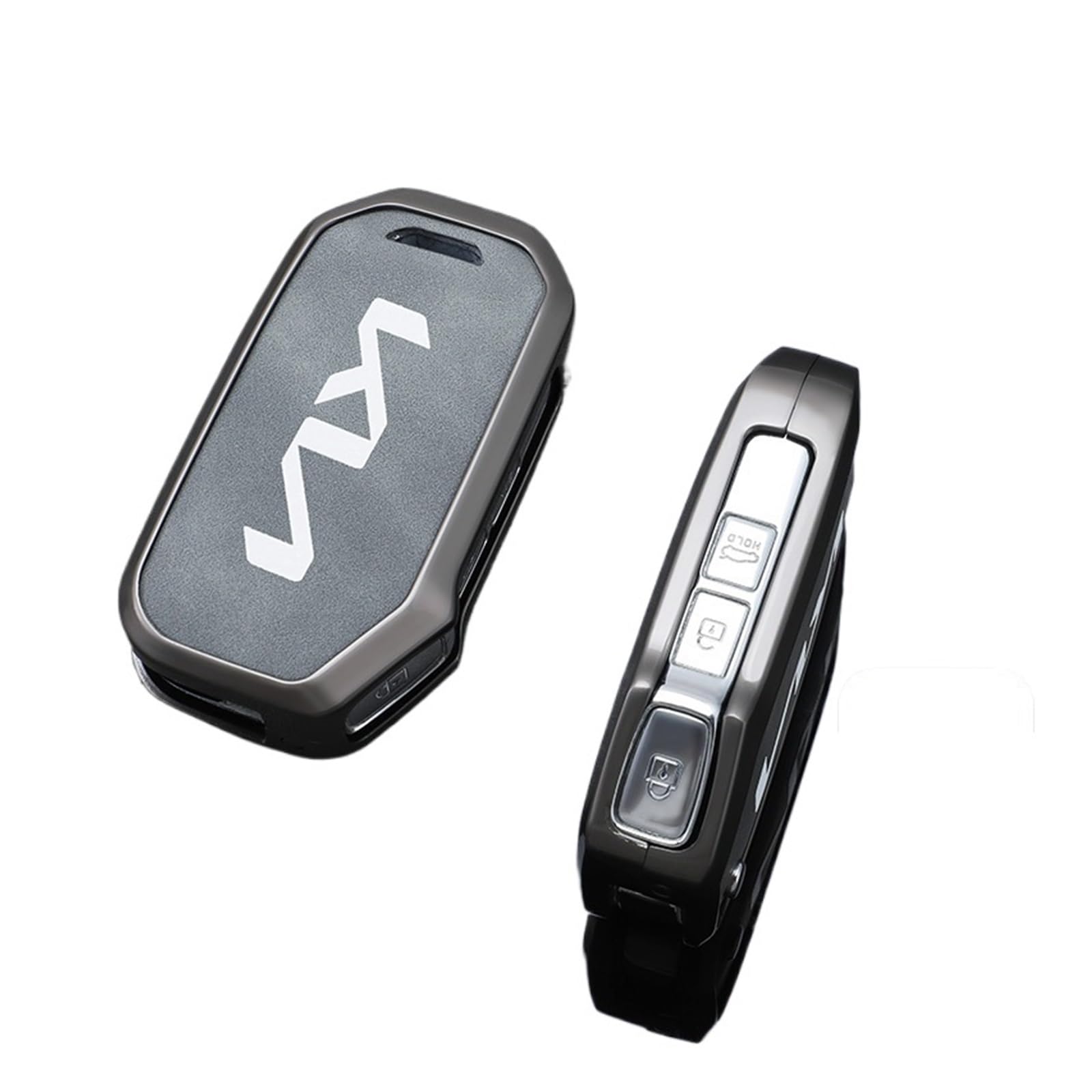 Schlüsselhülle Hülle Für Kia Sportage Ceed Xceed Sport K5 Seltos 2019 2020 2022 2023 Zink-Legierung Fernbedienung Schlüssel Fall Auto Halter Kette Schlüssel Abdeckung(N-Grey) von SIBOUOU