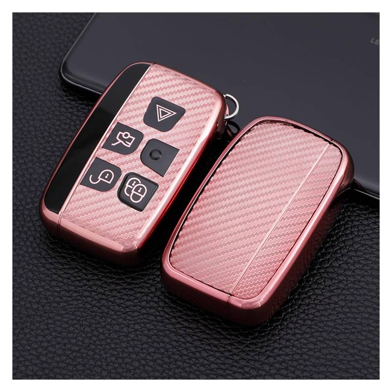 Schlüsselhülle Hülle Für Land Rover Range Rover Sport Evoque Freelander Velar Entdeckung 4 Für Jaguar Gitarre Fernbedienung Auto schlüssel Fall Abdeckung Shell Fob(Pik) von SIBOUOU