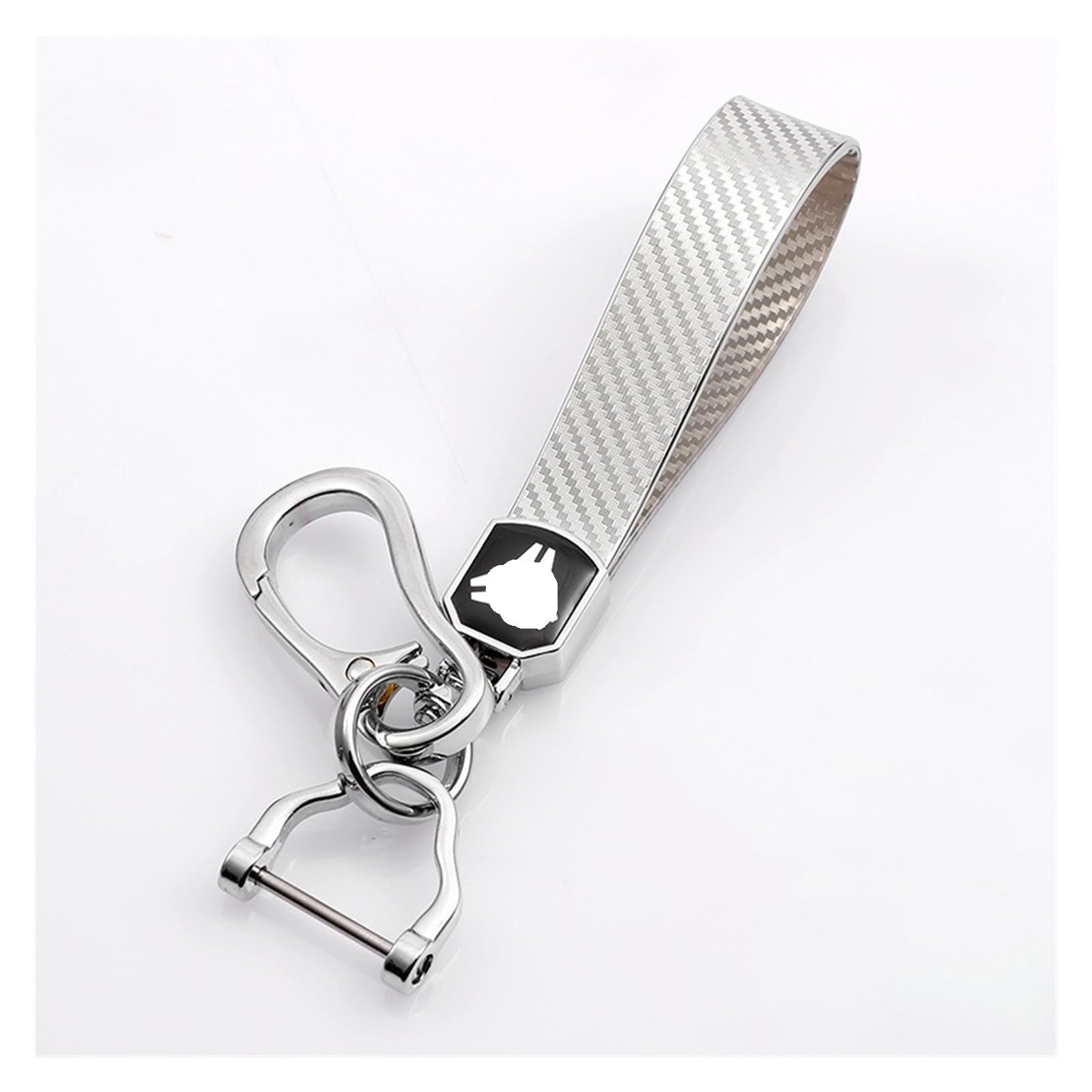 Schlüsselhülle Hülle Für Land Rover Range Rover Sport Evoque Freelander Velar Entdeckung 4 Für Jaguar Gitarre Fernbedienung Auto schlüssel Fall Abdeckung Shell Fob(Silver Chin) von SIBOUOU