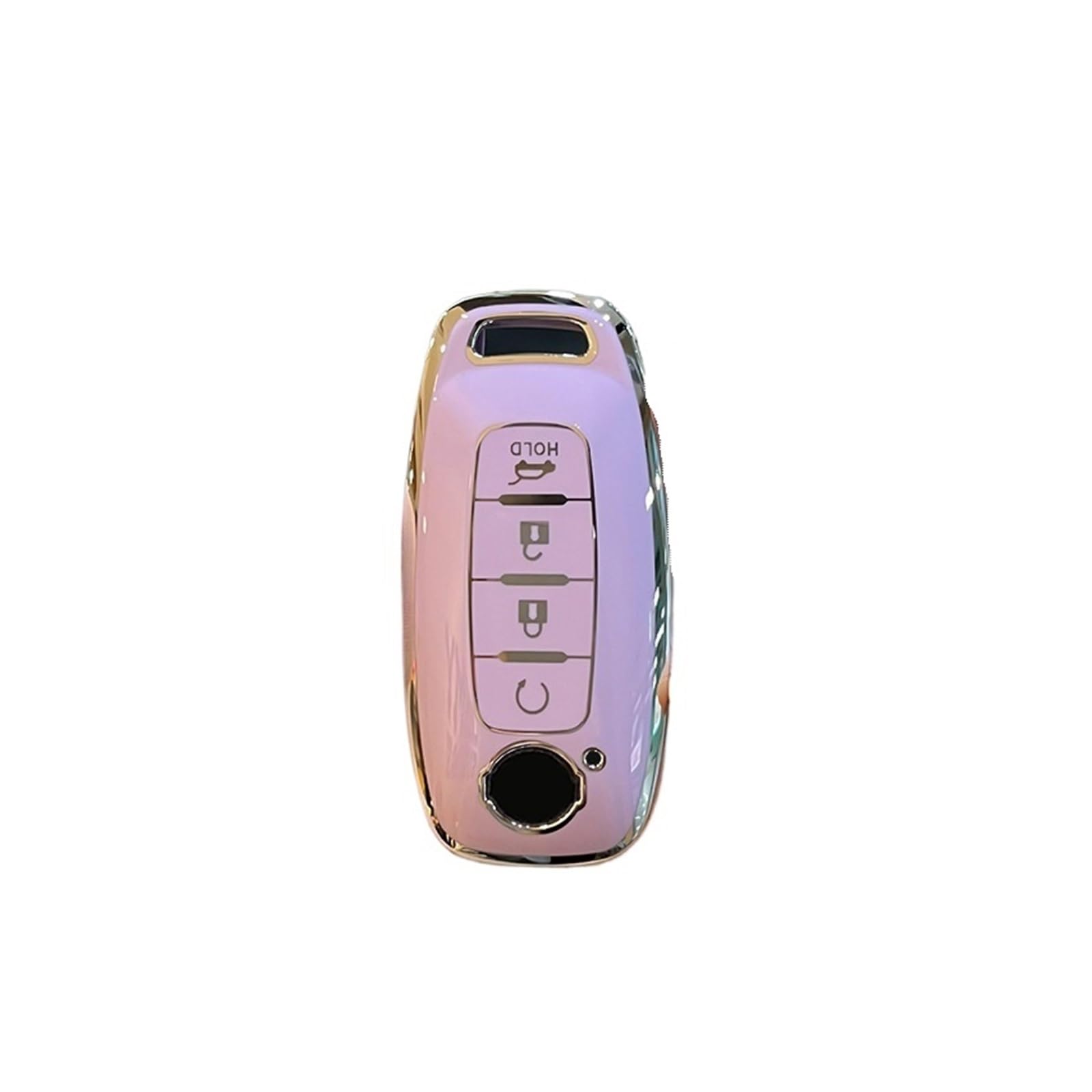 Schlüsselhülle Hülle Für Nissan X-Trail T33 Qashqai J12 Teana Altima Ariya 2022 2023 3 4 Tasten Fernbedienung Auto Shell TPU Schlüssel Fall Abdeckung Halter Keychain(4button Purple Cover) von SIBOUOU