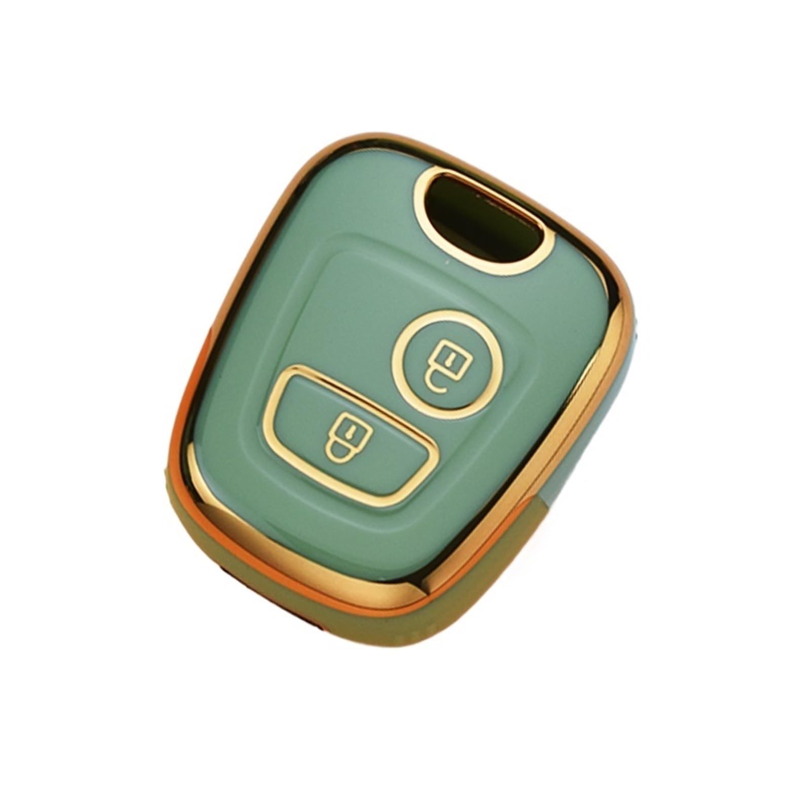 Schlüsselhülle Hülle Für Peugeot 107 206 207 307 Für Citroen C1 C2 C3 C4 Picasso Für Toyota Aygo TPU Auto Fernbedienung Schlüssel Fall Abdeckung Shell Fob Schlüsselbund(Green Key Cover) von SIBOUOU