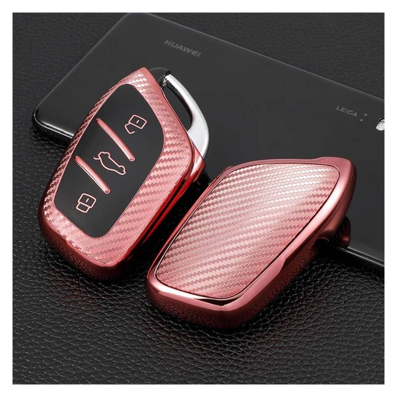 Schlüsselhülle Hülle Für SAIC MG ZS EV MG6 EZS HS EHS 2019 2020 Roewe RX5 I6 I5 RX3 RX8 ERX5 MG5 Schlüssel Shell Fob TPU Auto Fernbedienung Schlüssel Fall Abdeckung(Pik) von SIBOUOU