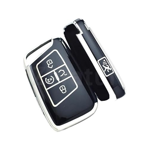 Schlüsselhülle Hülle Für Skoda Superb A7 Auto Fernbedienung Schlüssel Fall Abdeckung Halter Zubehör 5 Tasten TPU Shell Fob Für VW Für Magotan Für Passat B8(Black Cover(SL)) von SIBOUOU