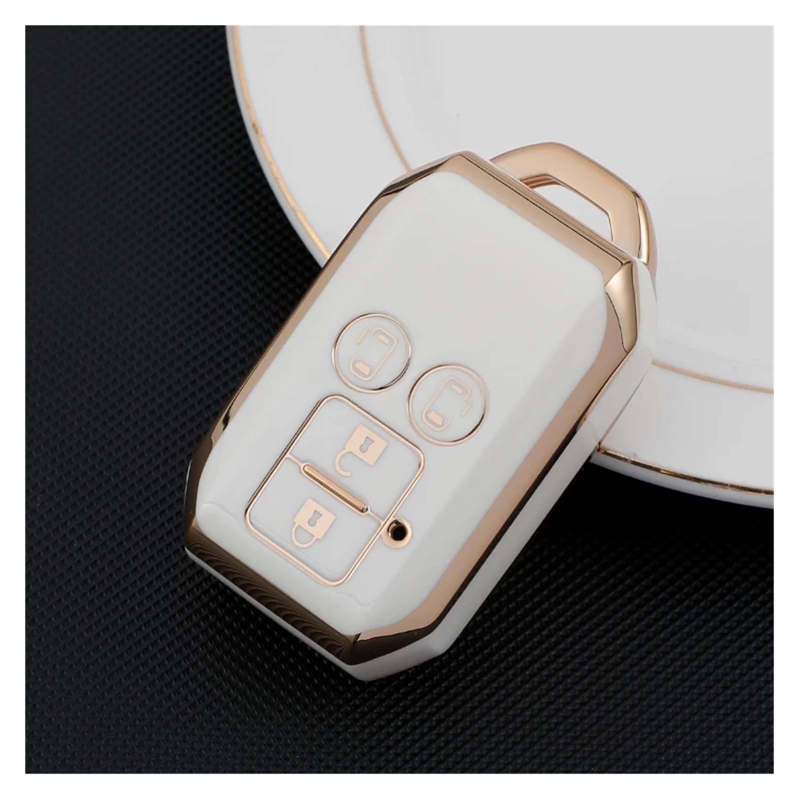 Schlüsselhülle Hülle Für Suzuki Swift Wagon R Keyless Shell Schutz Schlüssel Kette Zubehör 2 3 4 Taste TPU Auto Schlüssel Fernbedienung Fall Abdeckung(White4) von SIBOUOU