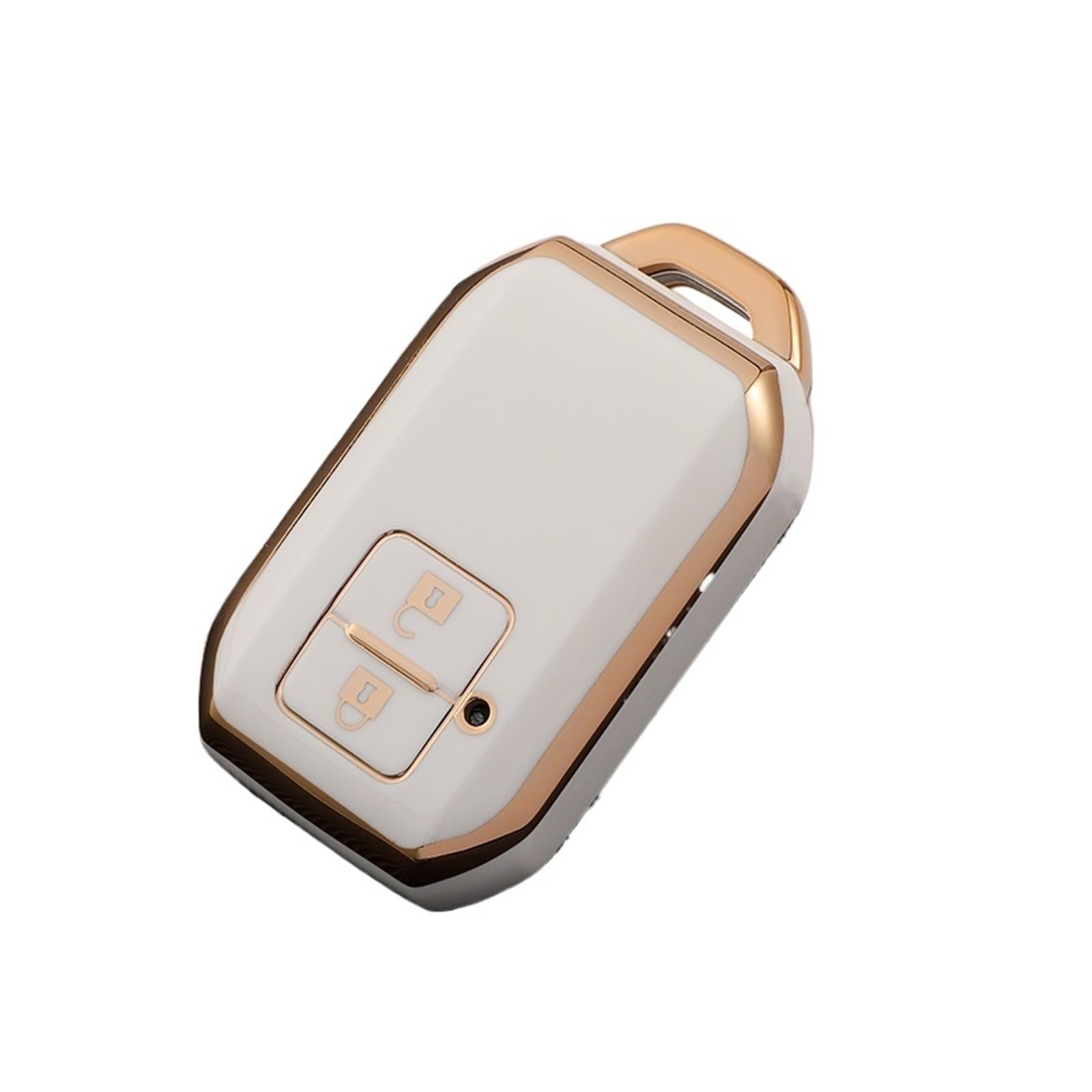 Schlüsselhülle Hülle Für Suzuki Swift Wagon R Monopoly Typ Keyless Shell Schutz 2 Taste TPU Auto Schlüssel Fernbedienung Fall Abdeckung Schlüssel Kette Zubehör(White) von SIBOUOU