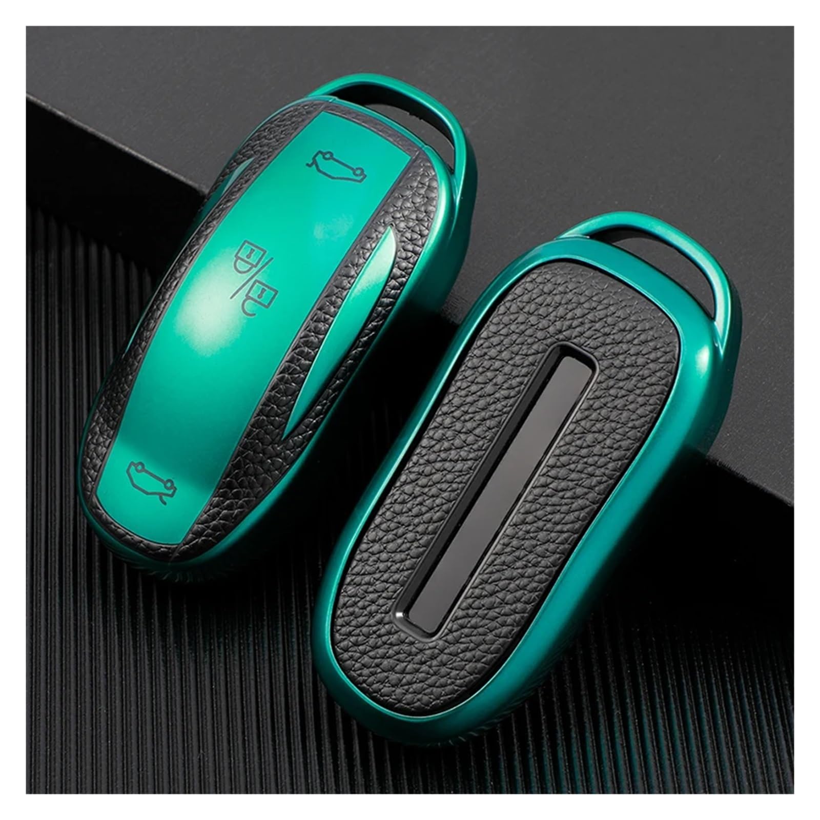 Schlüsselhülle Hülle Für Tesla Modell X Modelx TPU Auto Schlüssel Fall Fernbedienung Schlüssel Abdeckung Shell Fob Halter Schutz Innen Zubehör(Green) von SIBOUOU
