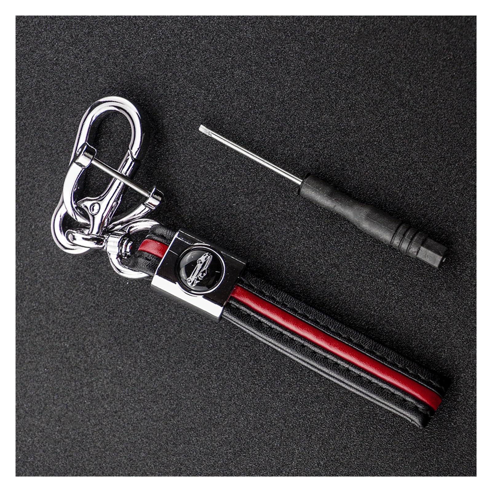 Schlüsselhülle Hülle Für Toyota Camry Corolla CHR Prado 2017-2022 Prius RAV4 TPU 3 Tasten Auto Schlüssel Abdeckung Fall Shell Fob Schlüsselanhänger Zubehör(Red Key Chain) von SIBOUOU