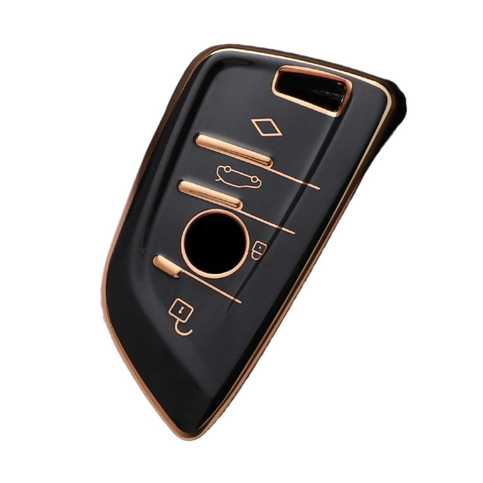 Schlüsselhülle Hülle Für X1 X3 X4 X5 X6 F15 F16 G30 3 5 7 Serie G11 F48 Zubehör Schlüsselbund TPU Auto Fernbedienung Schlüssel Fall Abdeckung Shell Fob(Black Gold) von SIBOUOU