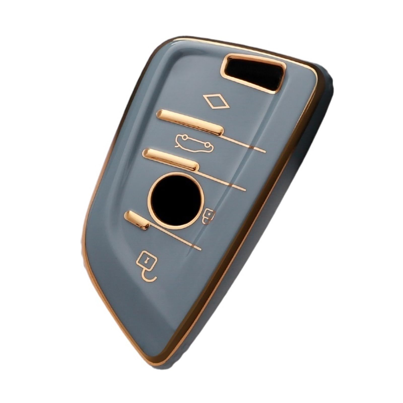 Schlüsselhülle Hülle Für X1 X3 X4 X5 X6 F15 F16 G30 3 5 7 Serie G11 F48 Zubehör Schlüsselbund TPU Auto Fernbedienung Schlüssel Fall Abdeckung Shell Fob(Grey Gold) von SIBOUOU