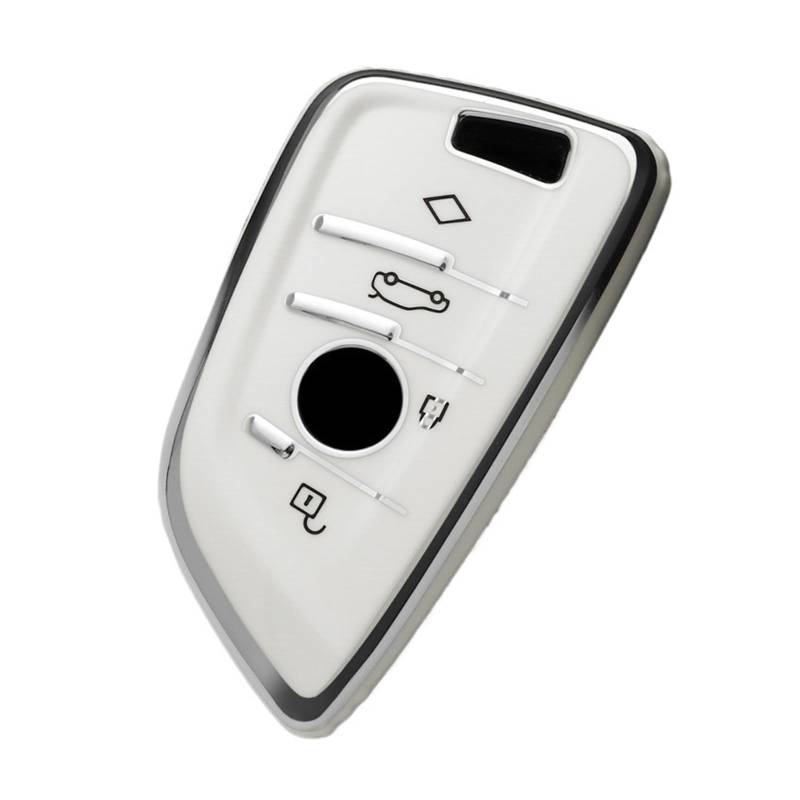 Schlüsselhülle Hülle Für X1 X3 X4 X5 X6 F15 F16 G30 3 5 7 Serie G11 F48 Zubehör Schlüsselbund TPU Auto Fernbedienung Schlüssel Fall Abdeckung Shell Fob(White) von SIBOUOU
