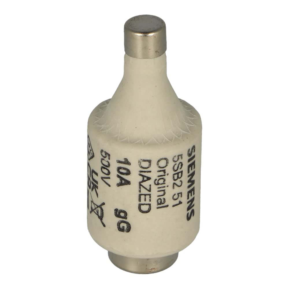 5SB 251 | 5SB251 | SIEMENS DIAZED FUSE LINK 500 V FOR CABLE AND LINE PROTECTION GG, SIZE DII, E27, 10A 5SB 251 | 5SB251 | SIEMENS DIAZED FUSE LINK 500 V FOR CABLE AND LINE PROTECTION GG, SIZE DII, E27, 10A von SIEMENS