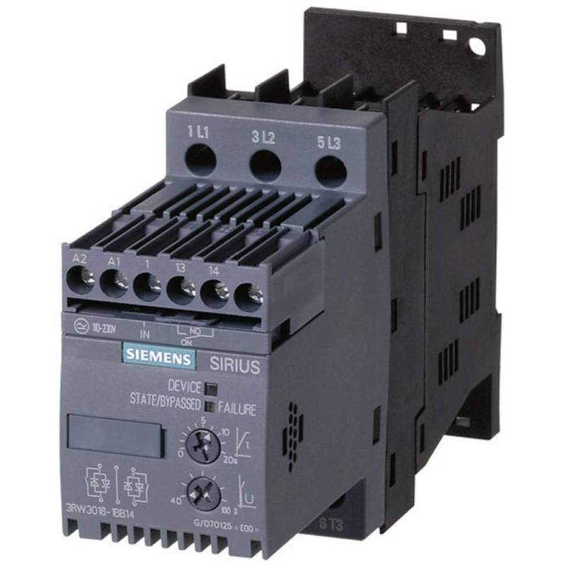 Siemens 3RW3016-1BB14 3RW30161BB14 Sanftstarter Motorleistung bei 400 V 4.0 kW Motorleistung bei 230 V 2.2 kW 400 V/AC von SIEMENS