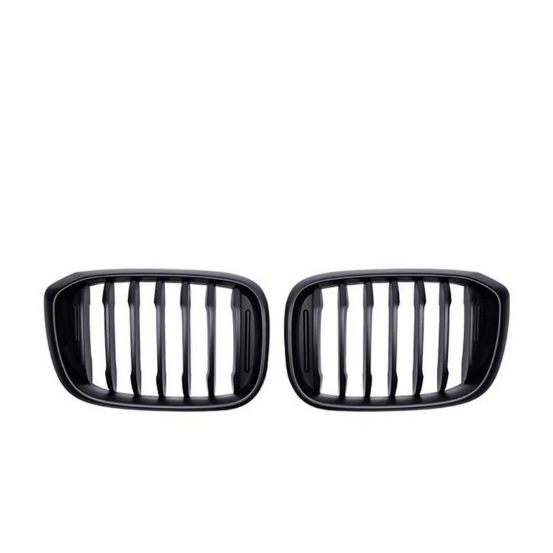 Grill Front 2-teiliger Lamellengrill Vorne Nierengitter Für 3 4 X3 X4 G01 G02 G08 2018 2019 2020 2021 Glänzend Mattschwarz Racing Grills Auto-Styling Kühlergrill(Matt-schwarz) von SIFUSM