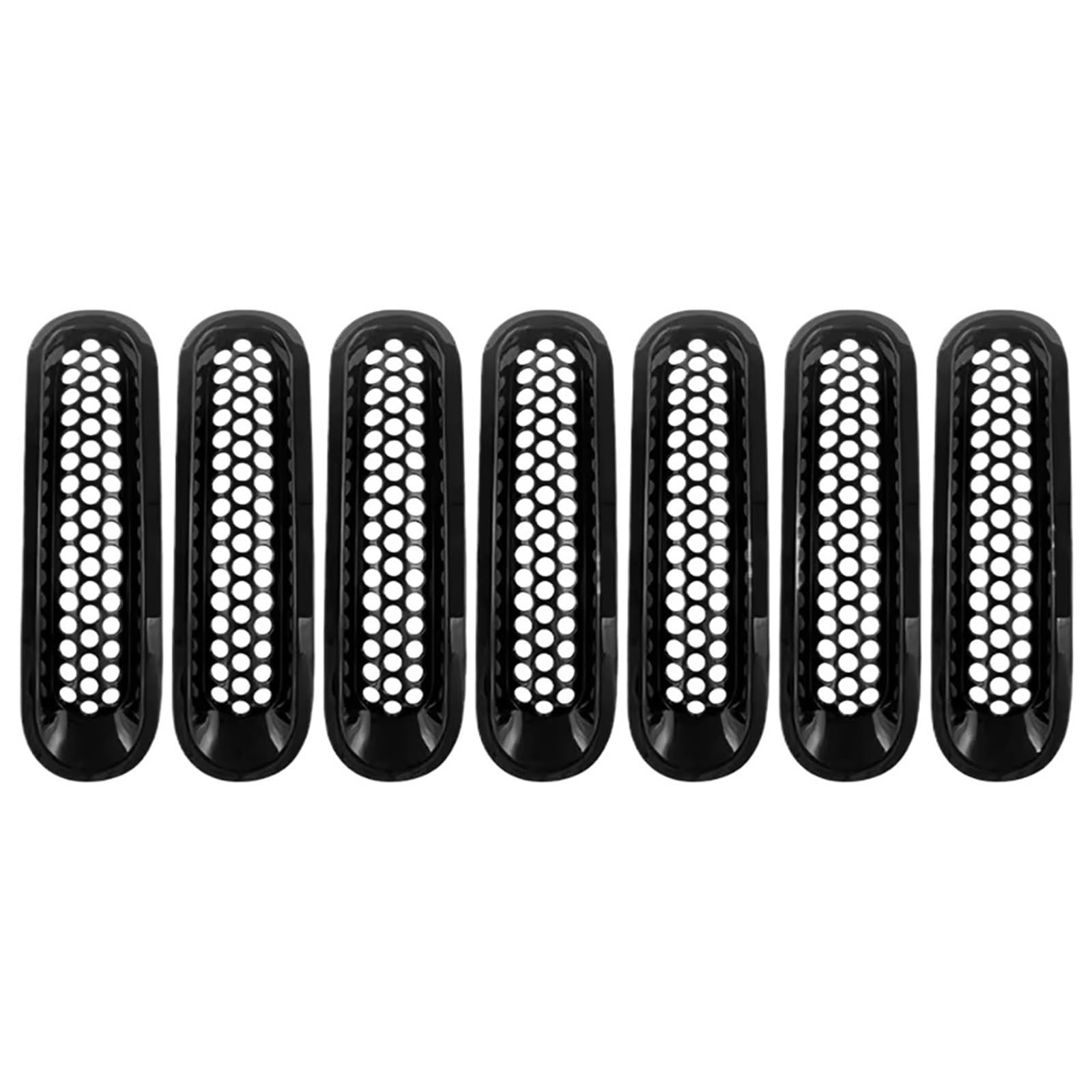 Grill Front 7-teilige Glänzende Schwarze Frontgrill-Einlage, Netzverkleidung, Grillabdeckung Für Jeep JK Für Wrangler 2007–2017, Außenzubehör Kühlergrill Grill Front 7-teilige Glänzende Schwarze Frontgrill-Einlage, Netzverkleidung, Grillabdeckung Für Jeep JK Für Wrangler 2007–2017, Außenzubehör Kühlergrill von SIFUSM