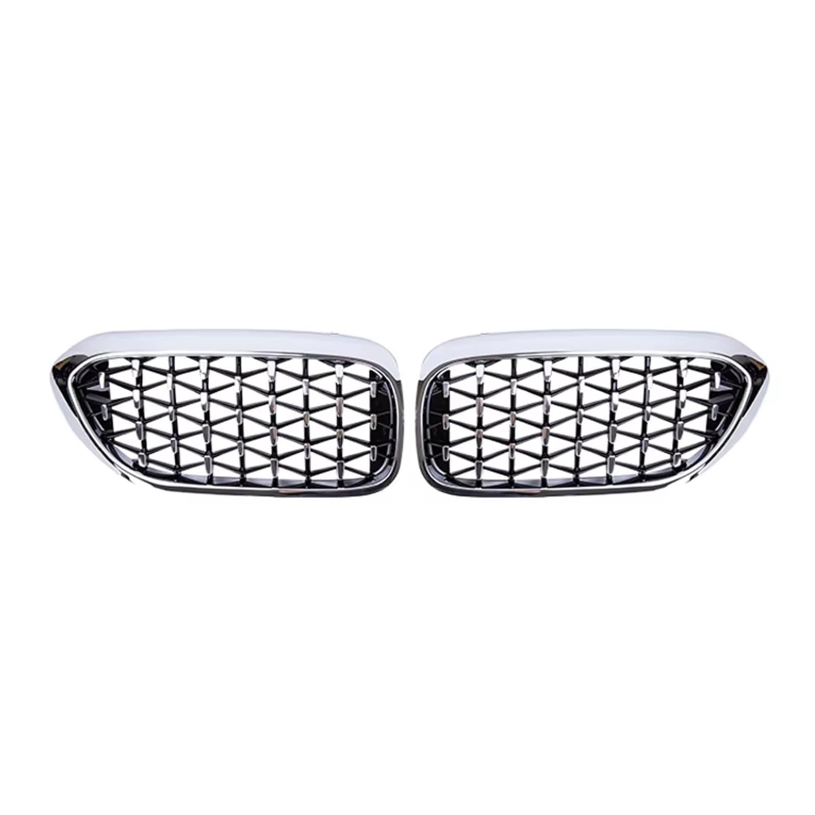 Grill Front Auto Diamant Grills Für G30 G31 G38 5 Serie 525i 528i 530i 540i 2017 2018 2019 2020 Front Niere Grill Auto Styling Kühlergrill(All Silver) von SIFUSM