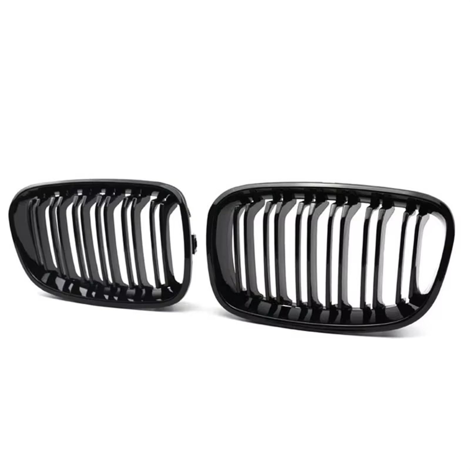 Grill Front Auto-Frontstoßstangen-Nierengitter, Racing-Grills Für 1er F20 F21 2011 2012 2013 2014, Ersatz-Doppellamellen, Glänzend Schwarze Gitter Kühlergrill(Gloss Black) von SIFUSM